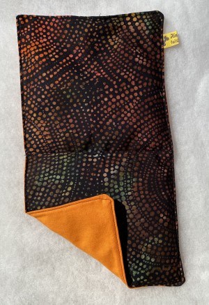 Körnerkissen mit Rapsfüllung klein Kupfer/orange ca. 19x28 cm